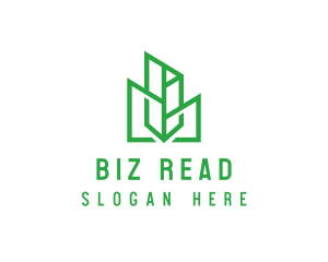 Green Sharp Geomtry logo design