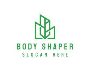 Green Sharp Geomtry logo design