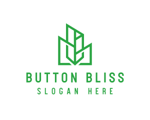 Green Sharp Geomtry logo design