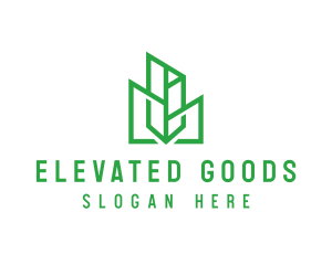 Green Sharp Geomtry logo design