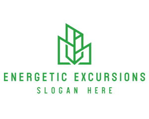 Green Sharp Geomtry logo design