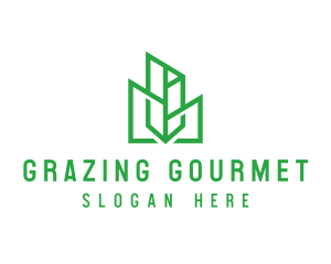 Green Sharp Geomtry logo design