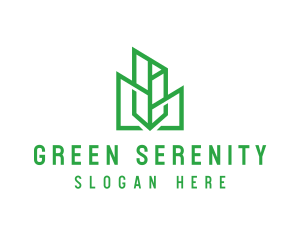 Green Sharp Geomtry logo design