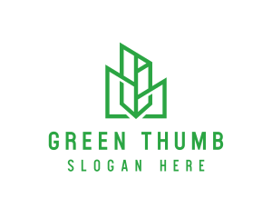 Green Sharp Geomtry logo design