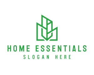 Green Sharp Geomtry logo design