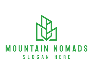 Green Sharp Geomtry logo design