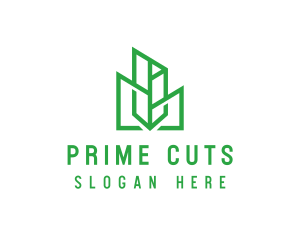 Green Sharp Geomtry logo design