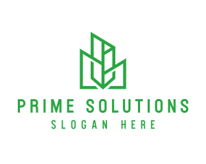 Green Sharp Geomtry logo design