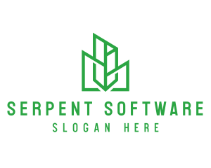 Green Sharp Geomtry logo design