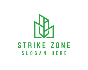 Green Sharp Geomtry logo design