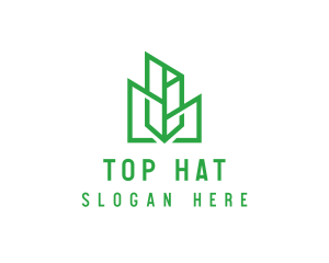 Green Sharp Geomtry logo design