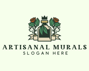 Rose Crown Bottle Brewery logo design