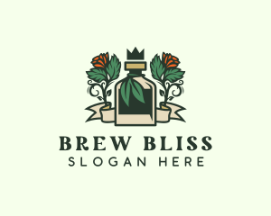 Rose Crown Bottle Brewery logo design