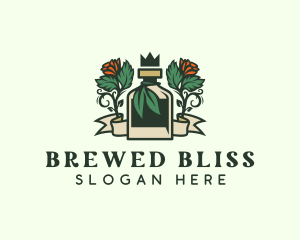 Rose Crown Bottle Brewery logo design