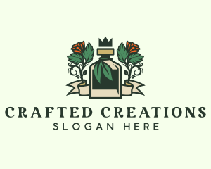 Rose Crown Bottle Brewery logo design