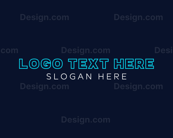 Neon Tech Business Logo