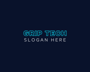 Neon Tech Business logo design