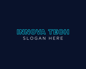 Neon Tech Business logo design