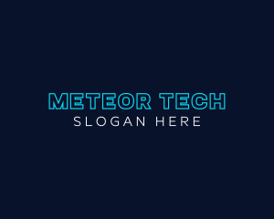 Neon Tech Business logo design