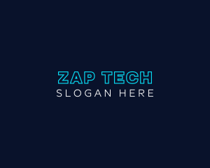 Neon Tech Business logo design