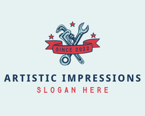 Handyman Pipe Wrench logo design