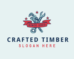 Handyman Pipe Wrench logo design