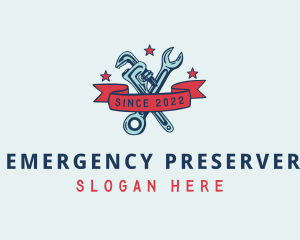 Handyman Pipe Wrench logo design