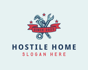 Handyman Pipe Wrench logo design