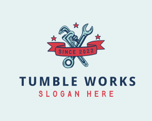 Handyman Pipe Wrench logo design