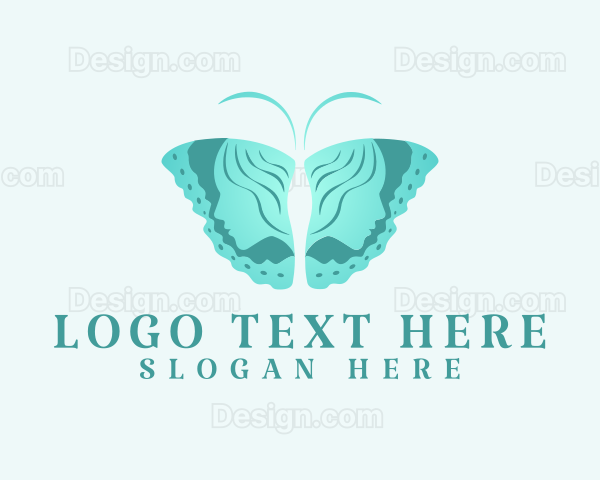 Butterfly Woman Influencer Logo