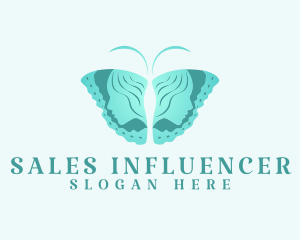 Butterfly Woman Influencer logo design