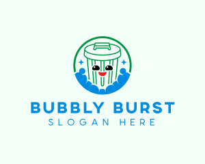 Trash Garbage Bin logo design