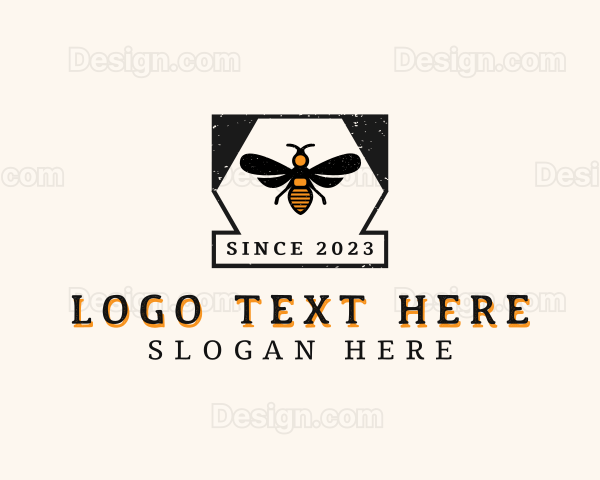 Honey Bee Insect Logo