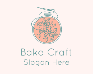 Floral Embroidery Craft  logo design