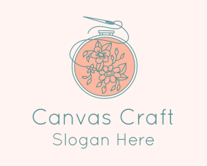 Floral Embroidery Craft  logo design