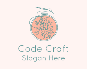 Floral Embroidery Craft  logo design