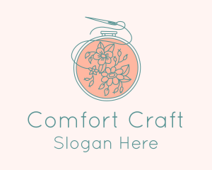 Floral Embroidery Craft  logo design