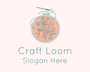 Floral Embroidery Craft  logo design