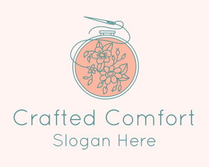 Floral Embroidery Craft  logo design