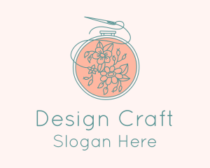 Floral Embroidery Craft  logo design