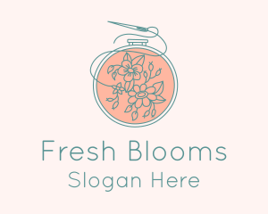 Floral Embroidery Craft  logo design