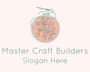 Floral Embroidery Craft  logo design