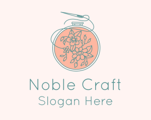 Floral Embroidery Craft  logo design