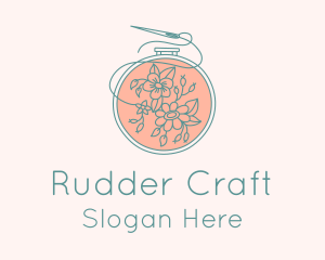 Floral Embroidery Craft  logo design