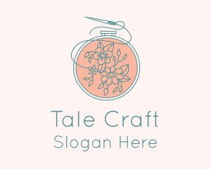 Floral Embroidery Craft  logo design