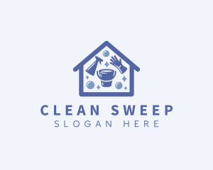 Cleaning Tool Housekeeping logo design