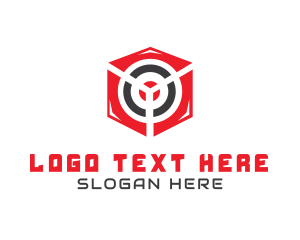 Shooter - Gaming Target Box logo design