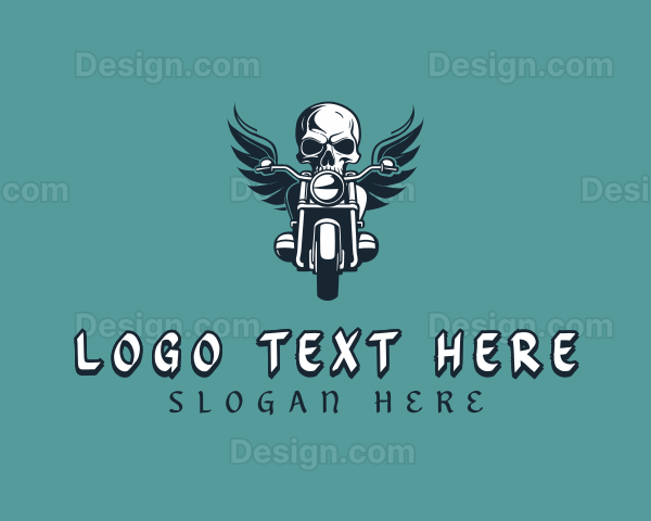 Skull Motorbike Biker Logo