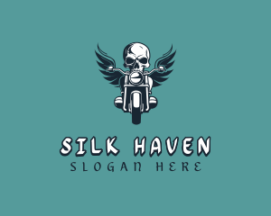 Skull Motorbike Biker Logo