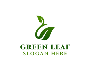 Environmental Organic Leaf logo design